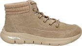 Skechers Arch Fit Smooth veterboots taupe Suede - Dames - Maat 41