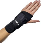 Attelle de poignet Medilon avec attelle - Support de poignet - Protège-poignet - Zwart - Taille M - Gauche - Syndrome du canal carpien - Plaintes RSI