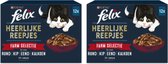 2x Felix - Delicious Strips Sélection Fermière en Sauce - Nourriture pour Nourriture pour chat - 12x80g