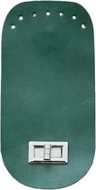 Tassen flap met sluiting - Groen - 18x9cm - DIY tas - zelfgemaakte tas