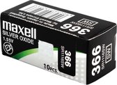 MAXELL - 366 - SR1116SW - Zilveroxide Knoopcel - horlogebatterij - 10 (tien) stuks