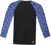 Shirt zwart panter blauw