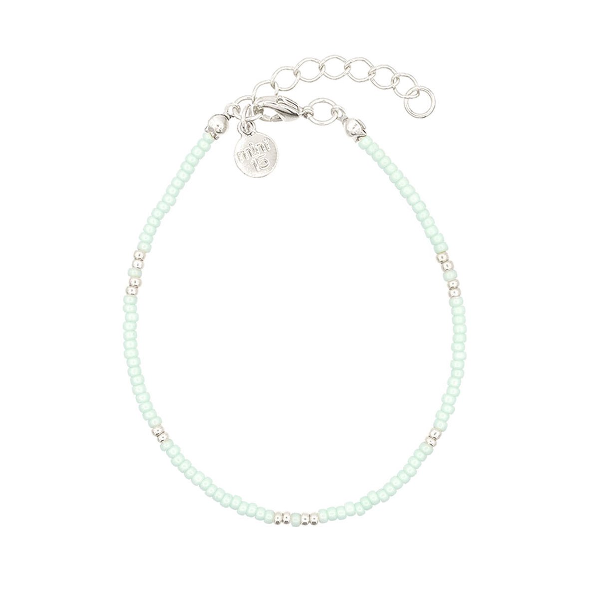 Mint15 Armband 'Little Beads Bracelet' - Mint - Zilver