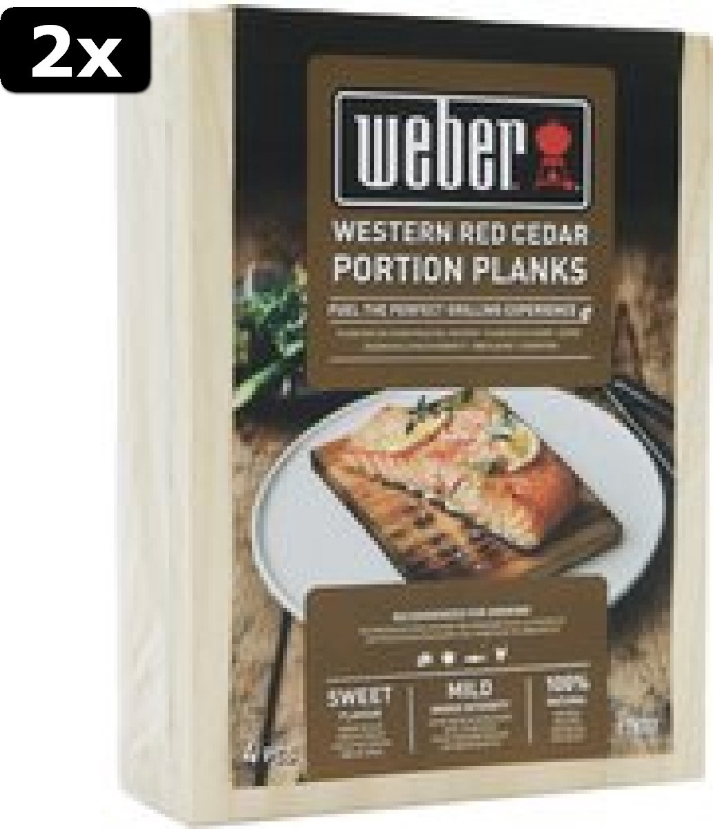 2x Weber¬Æ Western Red Cedar Wood Portion Planks