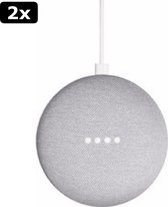 2x Google Nest Mini - Smart Speaker / Grijs / Nederlandstalig