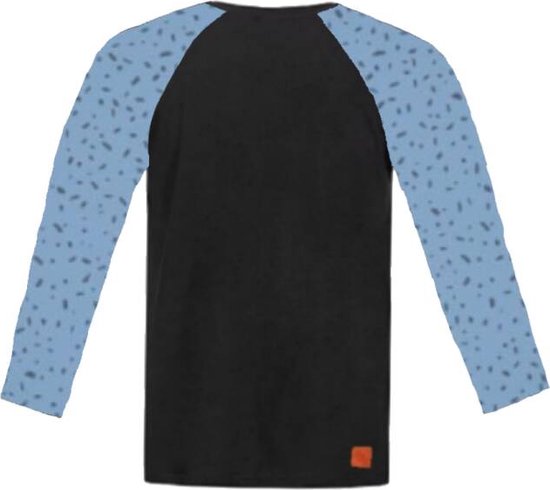 Shirt zwart spikkel blauw