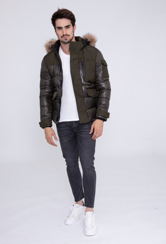 Heren Bomber Jas Parka Jacket Outdoorjas Regenjas Street Fashion Mode Maat XL