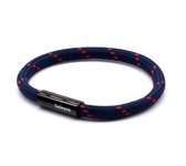 Armband dames touw -  heren armbanden scheepstouw Galeara Riu met magnetische sluiting - Navy Blauw 20.5cm