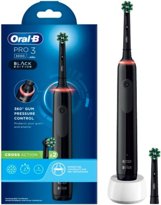 ORAL-B Pro3 3000 Cross Action - Elektrische Tandenborstel - 2 opzetborstels - Oral B