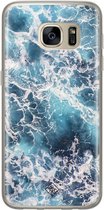 Casimoda® hoesje - Geschikt voor Samsung S7 - Oceaan - Backcover - Siliconen/TPU - Blauw
