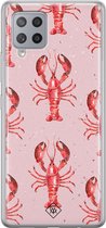 Casimoda® hoesje - Geschikt voor Samsung A42 - Lobster All The Way - Backcover - Siliconen/TPU - Roze