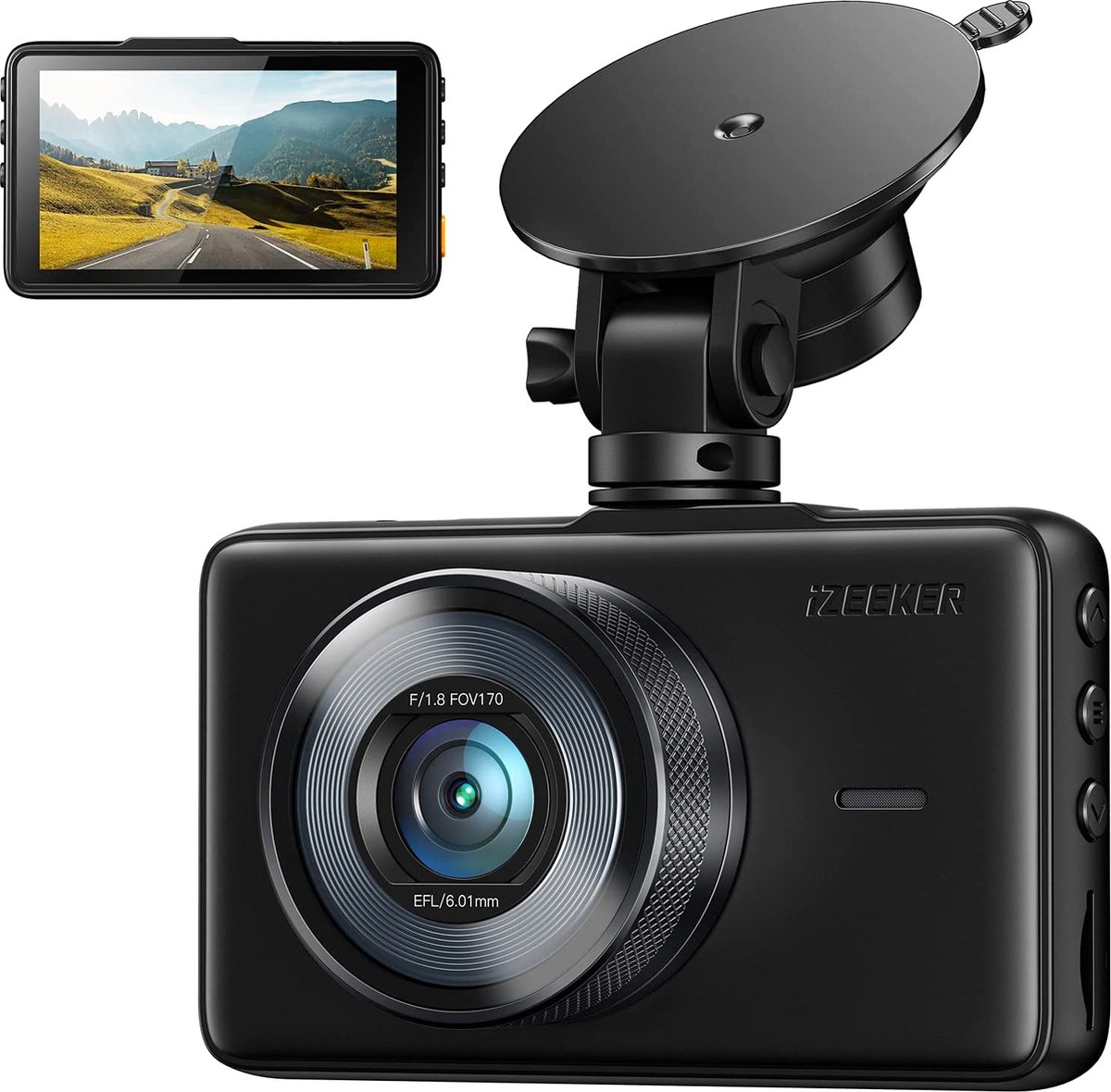 iZEEKER GD100 Dashcam Voor Auto 1080P Full HD - Nachtvisie - G-Sensor - 170° Wijdhoeklens - 3,0