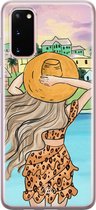 Casimoda® hoesje - Geschikt voor Samsung S20 - Sunset Girl - Backcover - Siliconen/TPU - Multi