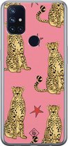 Casimoda® hoesje - Geschikt voor OnePlus Nord N10 5G - The Pink Leopard - TPU - Backcover - Roze - Luipaardprint