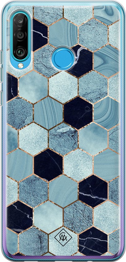 Coque Huawei P30 Lite - Cubes Blue