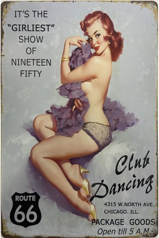Wandbord - Girliest Show Of Nineteen Fifity Club Dancing
