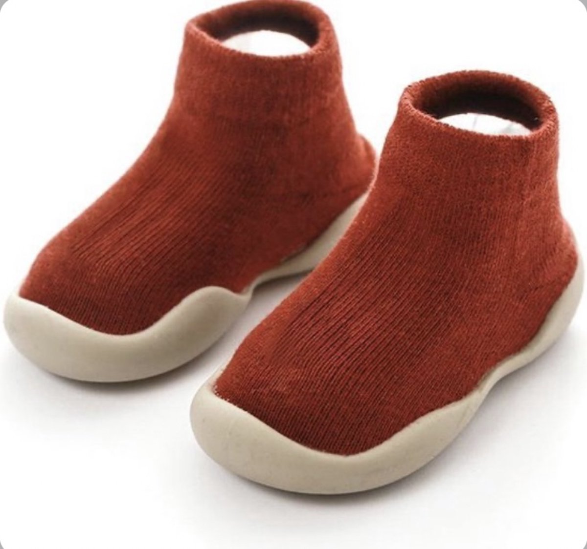 Antislip baby schoentjes - maat 22/23 - 14 cm - Rood