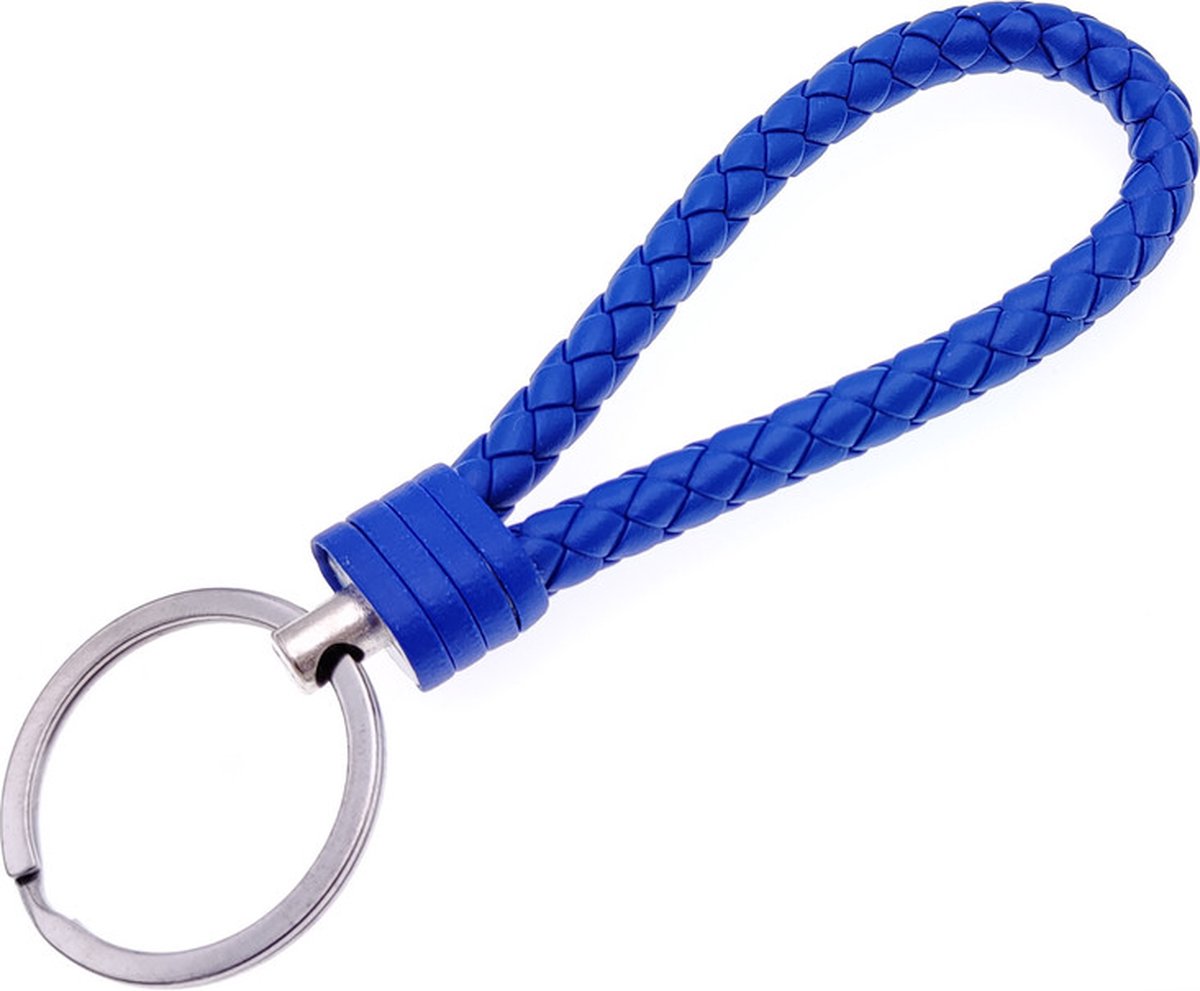 Sleutelhanger Leer - Donker Blauw