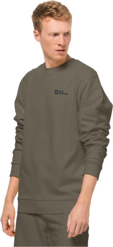 Foto: Jack wolfskin essential crewneck men outdoortrui heren groen maat xl