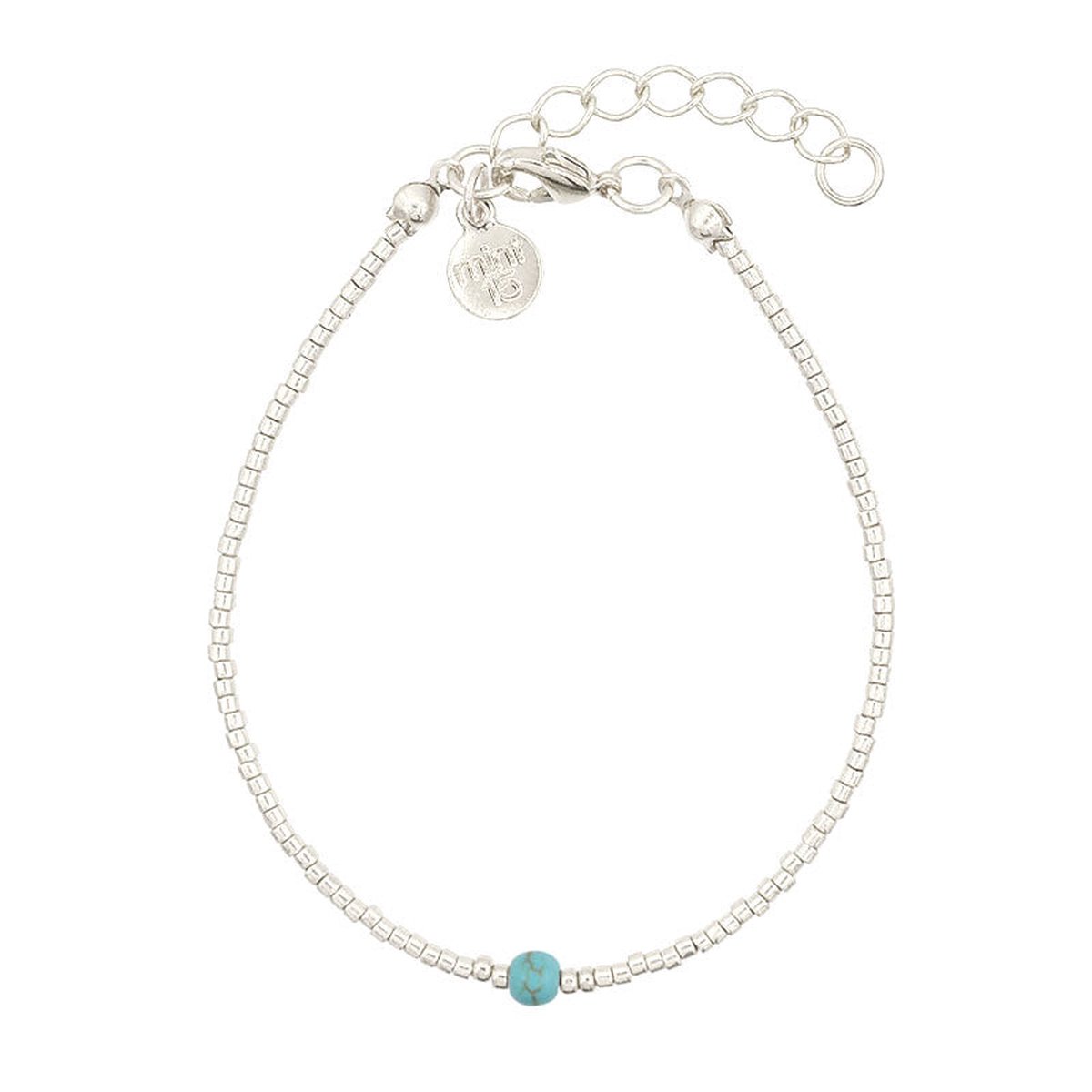 Mint15 Armband 'Simply Delicate - Turquoise' - Zilver