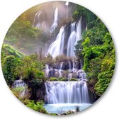 Thi lo su (tee lor su) - de grootste waterval in Thailand - Muurcirkel 30cm - Wandcirkel voor buiten - Aluminium Dibond - Landschap