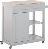 Bol.com Beliani TRAPANI - Keukentrolley - Grijs - MDF aanbieding