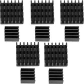 AZDelivery 5 x Set van 2 zwarte aluminium koellichamen passief voor Raspberry Pi 3 met warmtegeleidende speciale kleeffolie
