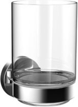 Emco Round glashouder met glas chroom