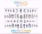 PaintGlow - Face jewels - Gezichtsteentjes - Gezicht diamanten - Glitter - Festivals - Feestjes - Evenementen - Festival accessoires - Multicolor - Glitz Mix & Match