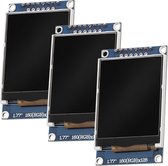 AZDelivery 3 x SPI TFT Display met 1,77 inch ST7735 en 128x160 Pixels compatibel met Arduino Inclusief E-Book!