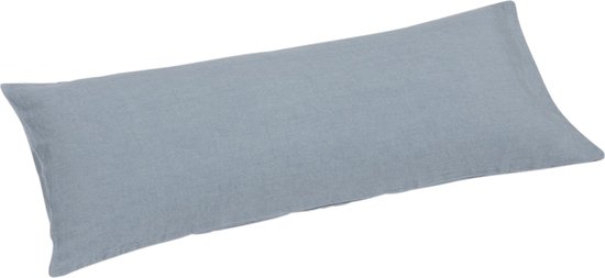 Yumeko kussensloop gewassen linnen dusk blauw 40x80 - Biologisch & ecologisch - 1 stuk