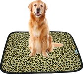 XL Puppy training pad - Plasmat voor honden - Luipaard - 75 x 80 cm - Herbruikbaar - Wasbaar - Bij zindelijkheids training, incontinentie of binnen plassen