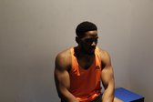 Gym vest - Stringer - Heren Top voor Fitness & Training - Performance Gear - Blauw en Oranje - M