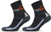 GoWith - chaussettes en coton - chaussettes de sport - 2 paires - chaussettes de cyclisme - chaussettes de randonnée - chaussettes pour femmes - chaussettes pour hommes - anthracite - taille 39-41