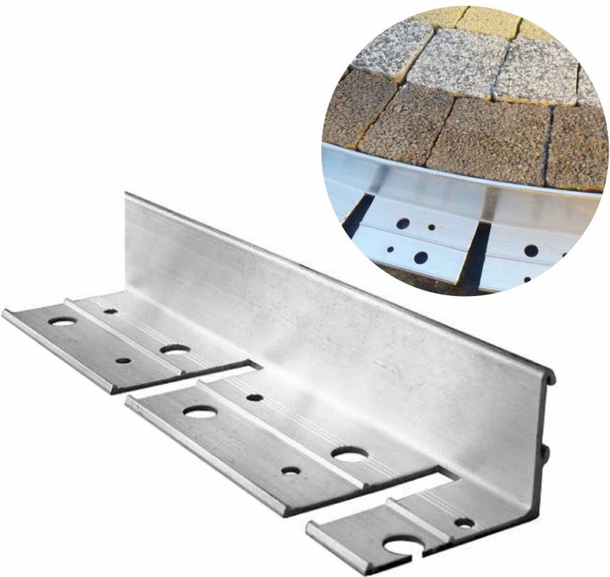 Ultra sterke aluminium Borderrand 38mm x 100cm | Gazonrand | Kantopsluiting