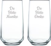 Gegraveerde Drinkglas 47cl De Bêste Muoike-De Bêste Omke