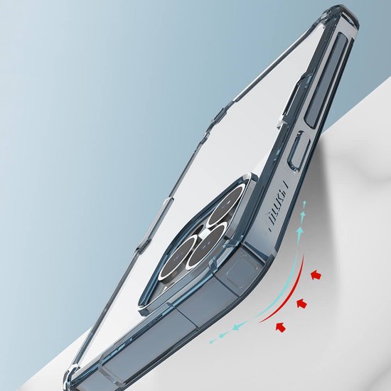 Coque de téléphone adaptée pour Apple iPhone 14 Pro Max - Coque en TPU Nillkin Nature - Coque arrière - Blauw