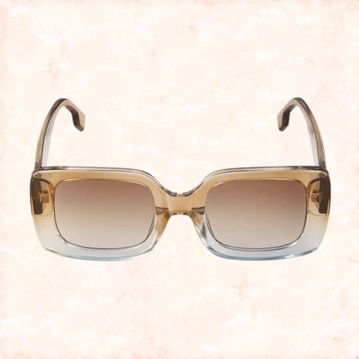 Jobo by Jet - Island life sunglasses - Grote zonnebril - Doorzichtig - UV3 - Inclusief súper leuk brillenhoesje!