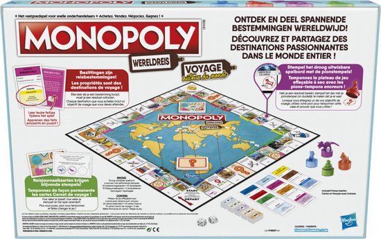 Thumbnail van een extra afbeelding van het spel Monopoly Wereldreis - Bordspel