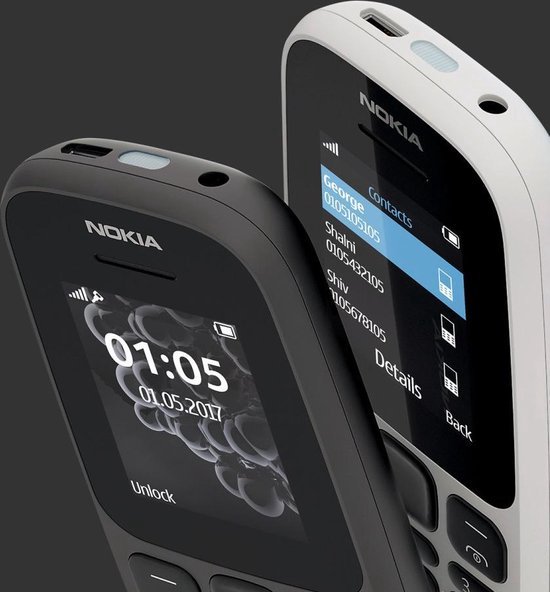 Nokia 105 4e Editie Zwart Dual Sim Simlock Vrij Prepaid