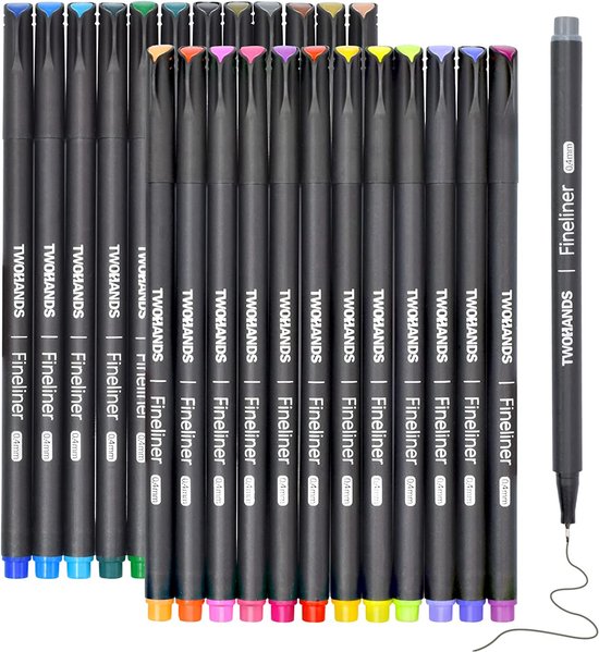 YISAN Journal Pens,24 Colored Fineliner Pens Set,Bullet Journaling