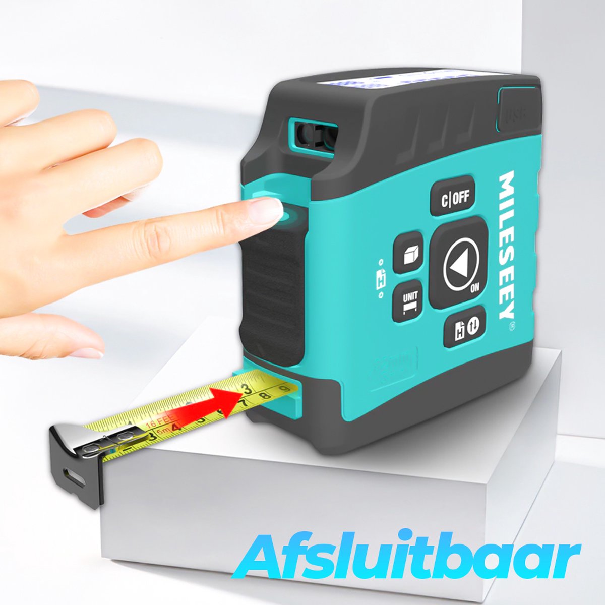 Mileseey DT20 – Digitale rolmaat – Bluetooth – LCD scherm – USB laden ...