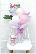 Feestdecoratie Babyshower - Decoratie en Gender Reveal - Geboorte  - Eenhoorn Ballonnen Set 7 - It´s a Girl