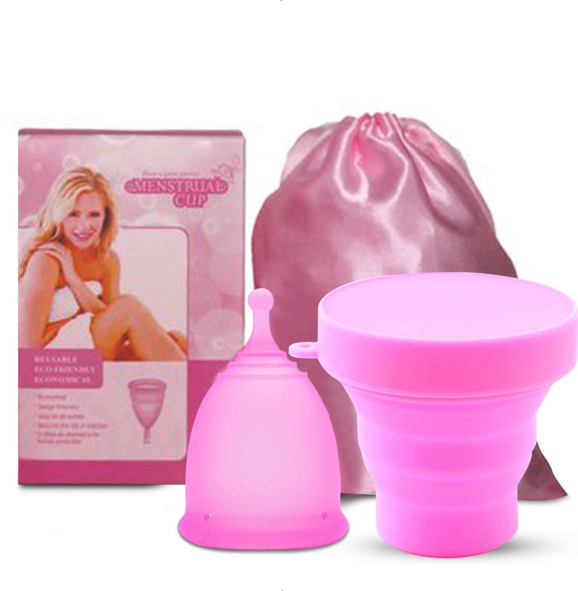 Luxegoed® - Menstruatiedisc - Menstruatiecup Sterilisator - Menstruatiecups - Large - Roze