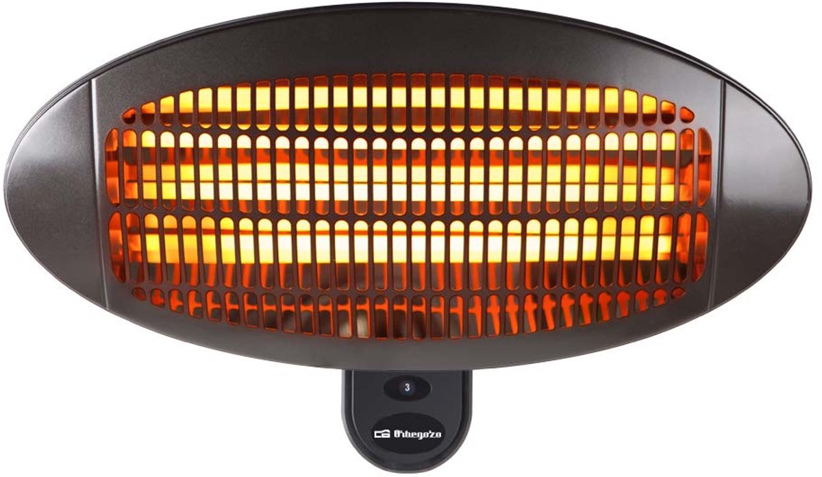 Orbegozo PHF 26 electrische verwarming Binnen & buiten Zwart 2000 W Kwarts-elektrisch verwarmingstoestel