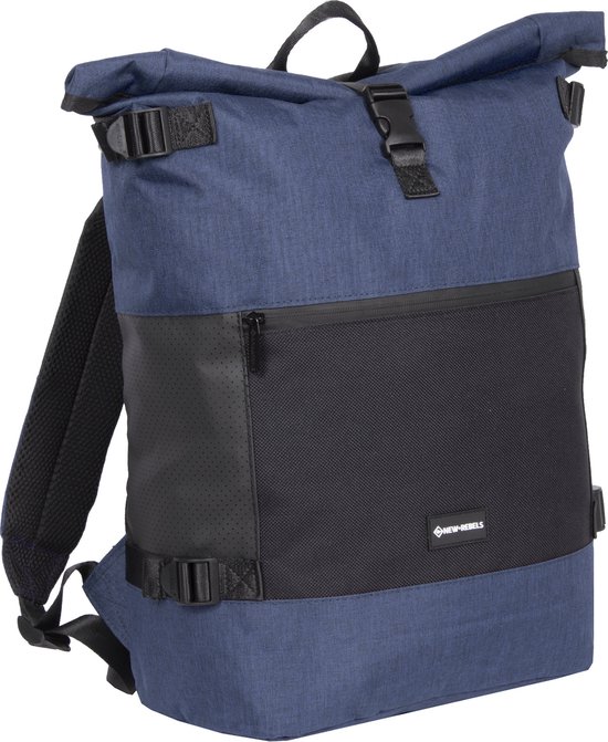 New Rebels ® Solar - Rolltop - Rugzak - Shadow Blue - 20L - Backpack - Waterafstotend - Rugtas