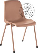 King of Chairs - Model KoC Moniek Roze - eetkamerstoel Jule - keukenstoel - vergaderstoel - wachtkamerstoel - kamerstoel - stapelbare stoel - stapelstoel - kuipstoel - eetkamerstoel Jule Vintage Roze