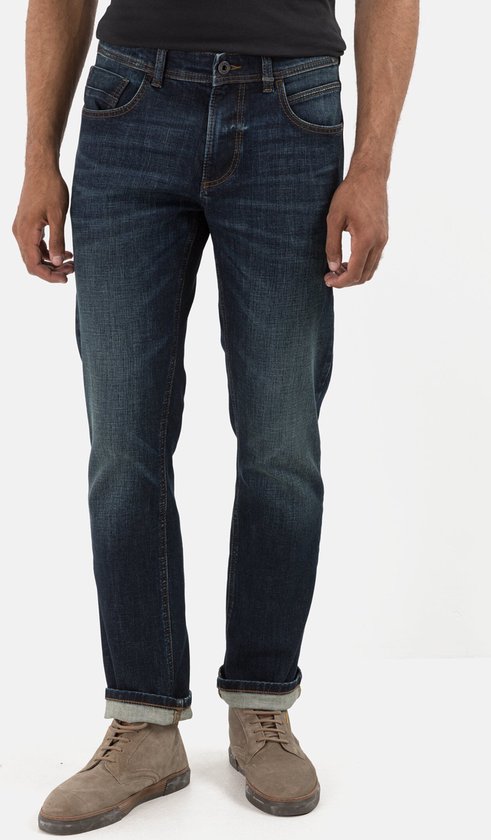 camel active Regular Fit 5-Pocket katoenen Jeans - Maat menswear-40/32 - Dunkelblauw