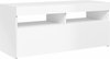 Meuble TV avec éclairage LED 90x35x40 cm blanc brillant