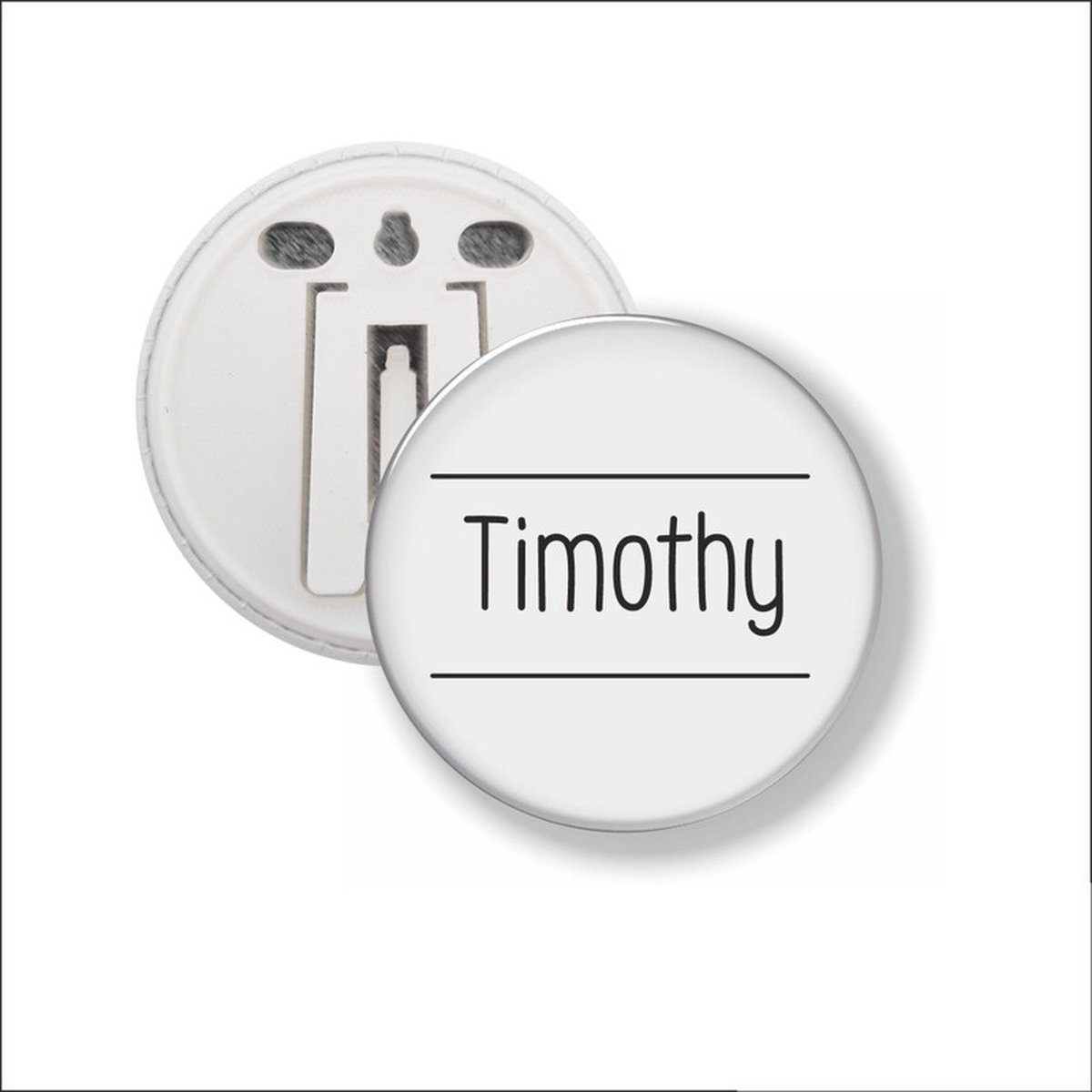 Button Met Clip 58 MM - Timothy